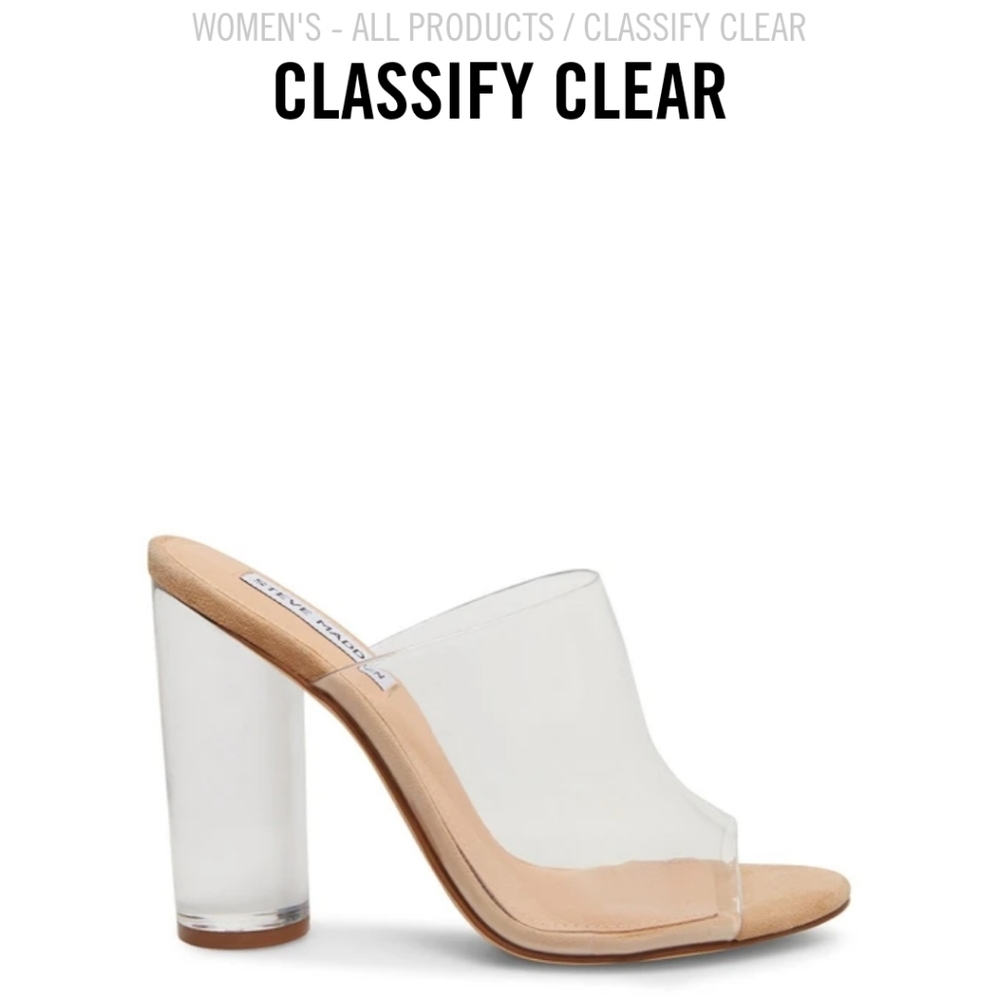 Steve Madden Clear Open Toe Wedges